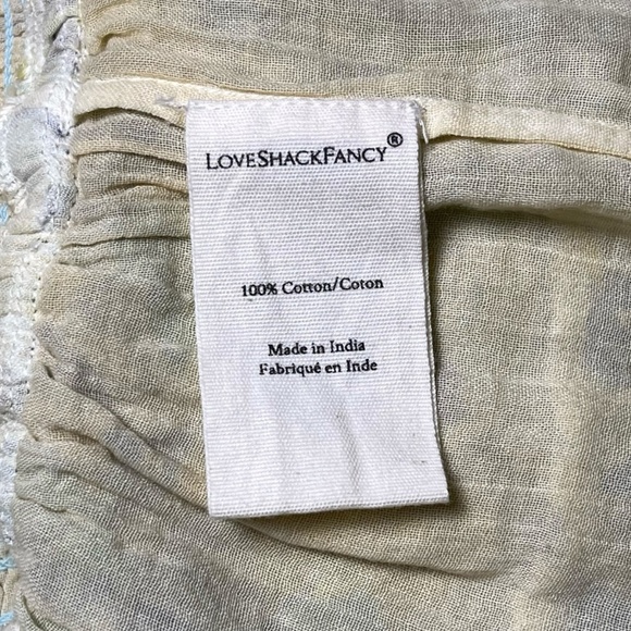 LoveShackFancy Violet Mini Dress Acai Berry Puff Sleeve Ruffle Smocked Size S - Picture 5 of 7